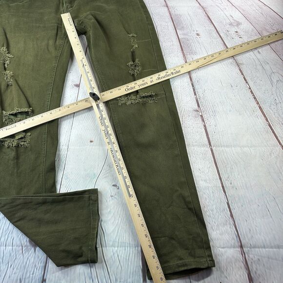 Copper Rivet Green Mens Denim 38x34  Distressed Jeans - Picture 8 of 11